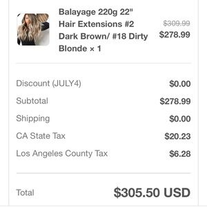 Bellami balayage dark brown/ dirty blonde 220g 22” Clip in hair extensions.